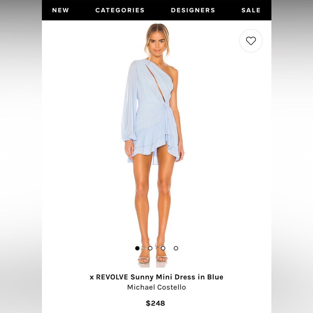 Michael Costello Baby Blue Dress